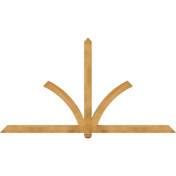 Ekena Millwork Redmond Rough Sawn Timber Gable Bracket, Western Red Cedar, 96"W x 52"H x 4"D x 4"F, 13/12 Pitch GBW096X52X0404RED00RWR - main